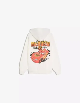 Araba Desenli Kapüşonlu Sweatshirt