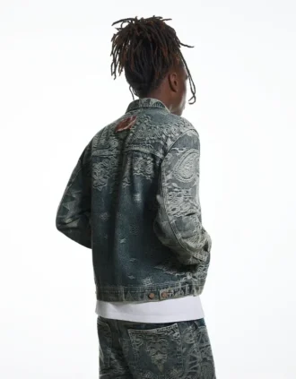 Aries X Bershka Denim Ceket – Erkek