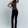 Asimetrik Büzgülü Askılı Bodysuit