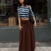 Asimetrik Çizgili Kazak – #Bershkastyle – Kadın