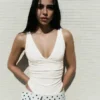 Askılı Büzgülü Bodysuit