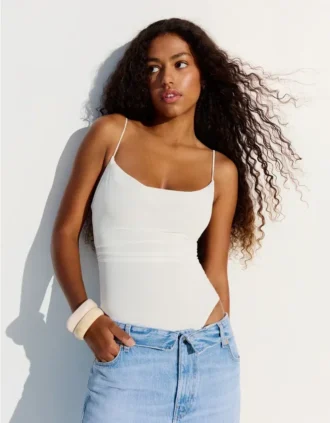 Askılı Drapeli Bodysuit