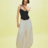 Askılı Drapeli Bodysuit