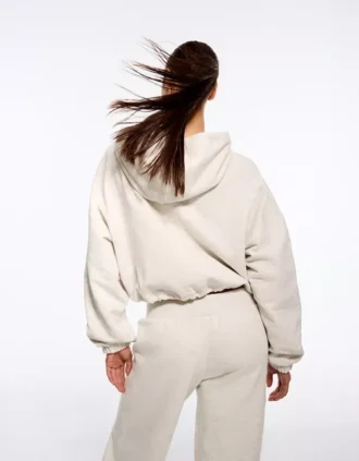 Balon Fermuarlı Kapüşonlu Sweatshirt