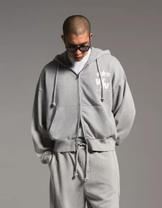 Baskılı, Fit kesim, fermuarlı sweatshirt – Sweatshirtler ve Kapüşonlular