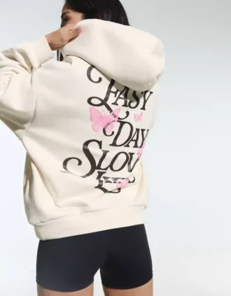 Baskılı Kapüşonlu Sweatshirt