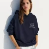 Baskılı Kapüşonlu Sweatshirt