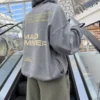 Baskılı Kapüşonlu Sweatshirt