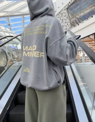 Baskılı Kapüşonlu Sweatshirt