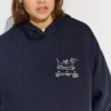 Baskılı Kapüşonlu Sweatshirt