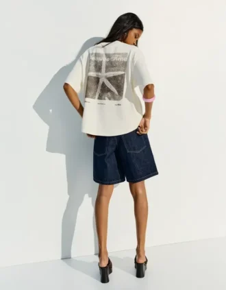 Baskılı Oversize Tişört