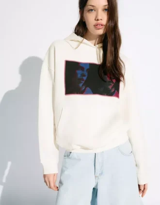 Billie Eilish Baskılı Kapüşonlu