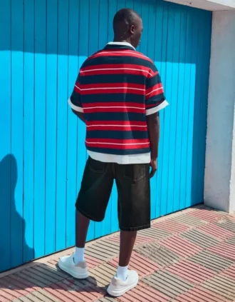 Bol Kesim Denim Bermuda Şort – Şortlar ve Kot Şortlar – Erkek
