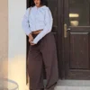 Bol Kesim Çift Katlı Kumaş Pantolonlar
