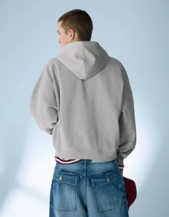Boxy Fit Kısa Fermuarlı Baskılı Sweatshirt – Sweatshirtler ve Kapüşonlular