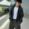 Boxy Fit Kısa Fermuarlı Sweatshirt