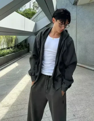 Boxy Fit Kısa Fermuarlı Sweatshirt