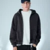 Boxy Fit Kısa Fermuarlı Sweatshirt – Sweatshirtler ve Kapüşonlular – Erkek