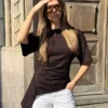 Büzgülü Kısa Kollu T-Shirt – #Bershkastyle – Kadın