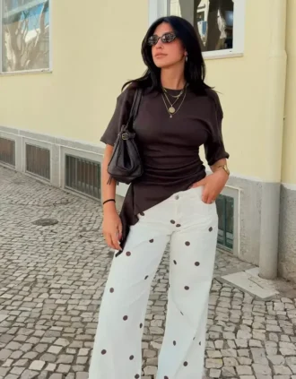 Büzgülü Kısa Kollu Tişört