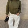 Büzgülü Tokalı Ceket Büzgülü Tokalı Ceket