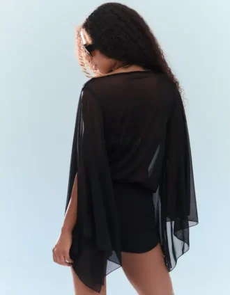 Cape Kollu Mini Elbise