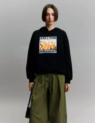 Cardi B Baskılı Kapüşonlu Sweatshirt