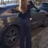 Cepli Dikişsiz Yüksek Bel Wide Leg Kot Pantolonlar – Pantolonlar – Kadın