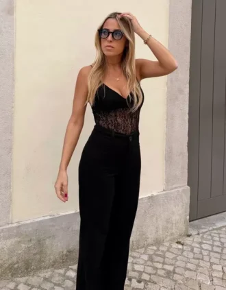 Dantel Askılı Bodysuit