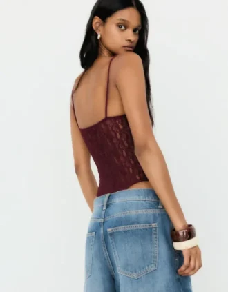 Dantel Askılı Bodysuit
