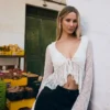 Dantelli Fırfırlı T-Shirt – #Bershkastyle – Kadın