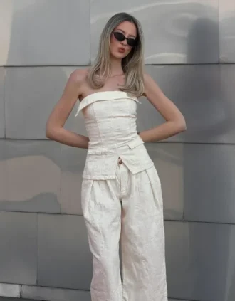 Denim Bandeau Üst – #Bershkastyle – Kadın