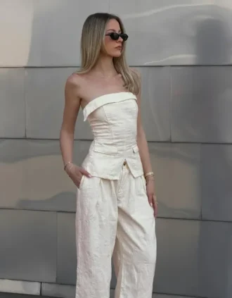 Denim Bandeau Üst – #Bershkastyle – Kadın