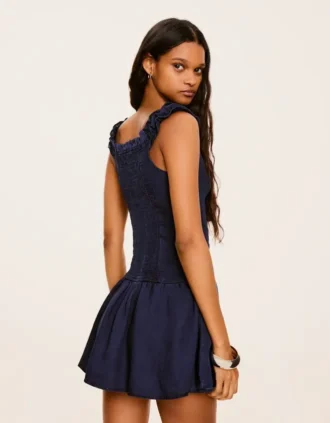 Denim Mini Elbise