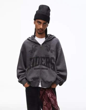 Desenli Bol Kesim Kapüşonlu Sweatshirt – Sweatshirtler ve Kapüşonlular