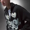 Desenli Fermuarlı Kapüşonlu Ceket – Sweatshirtler ve Kapüşonlular