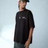 Desenli Kısa Kollu Peluş Tişört – T-shirtler ve Polo Yaka Tişörtler