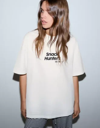 Desenli Kısa Kollu T-shirt