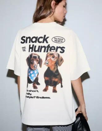 Desenli Kısa Kollu T-shirt