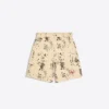 Desenli Wide Leg Bermuda Şort – Erkek