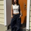Düşük Bel Bol Kesim Kot Pantolonlar