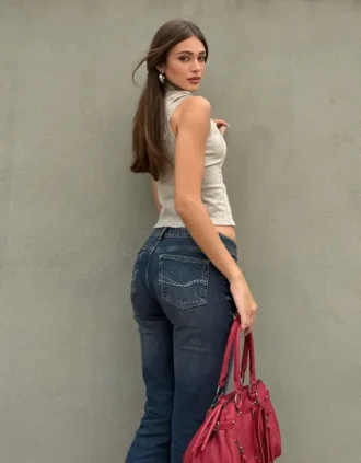 Düşük Bel Bootcut Kot Pantolonlar