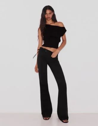 Düşük Bel Geniş Paça Pantolonlar