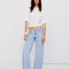 Düşük Bel Straight Paça Kot Pantolonlar