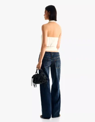 Düşük Bel Straight Paça Kot Pantolonlar