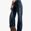 Düşük Bel Straight Paça Kot Pantolonlar