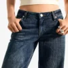 Düşük Bel Straight Paça Kot Pantolonlar