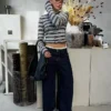 Düşük Bel Wide Leg Kot Pantolonlar