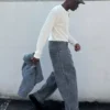 Dokulu Bol Kesim Kot Pantolon