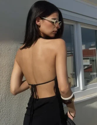 Drapeli Mini Elbise